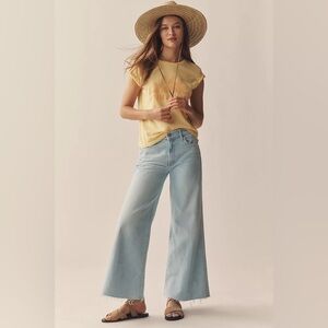 MOTHER The Twister Ankle Fray Jeans in Cowabunga